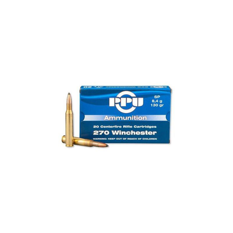 Ammo 270 Win 130Gr PPU SP 20's