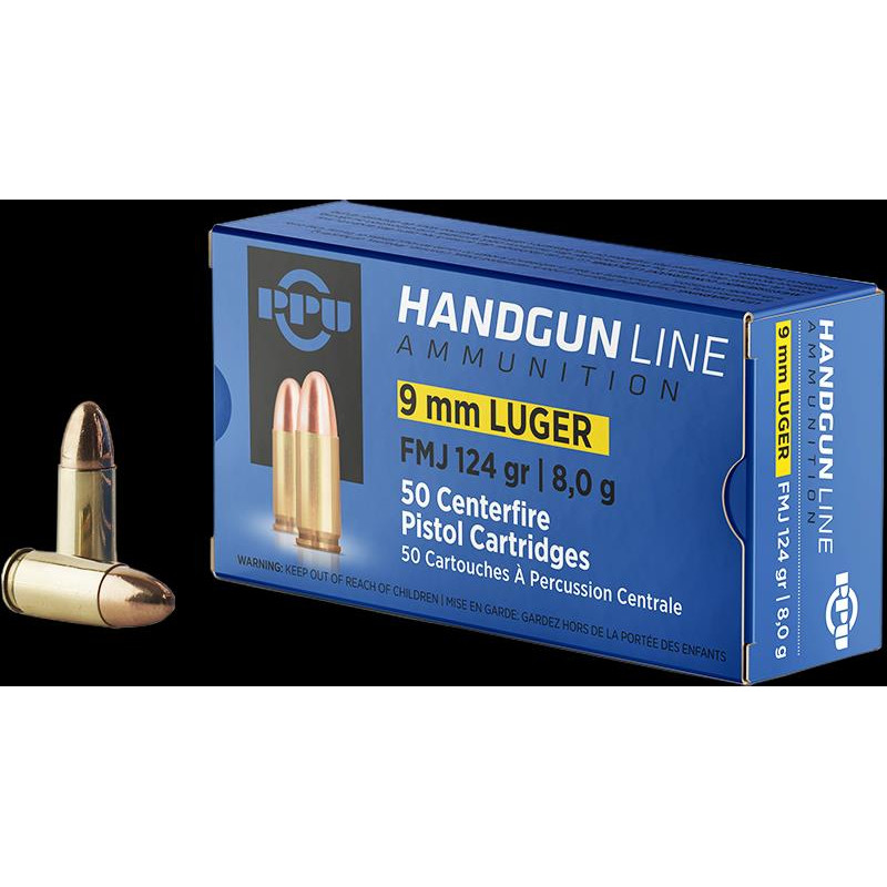 Ammo 9mm LUGER 124Gr PPU...