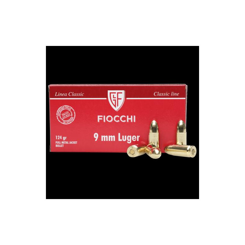 Ammo 9mm L 124Gr Fiocchi...