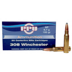 Ammo 308 Win 150gr PPU SP 20's