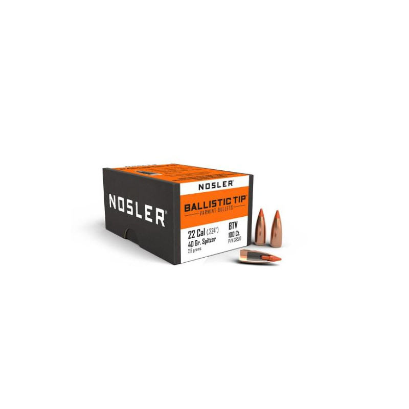 P 22 Cal (.224) 40Gr Nosler...